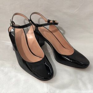 J Crew Maisie Patent Leather Ankle Strap Heels